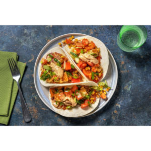 One large taco V mushrooms, peppers, onions, sweetcorn, beans, tomatoes, green peppers