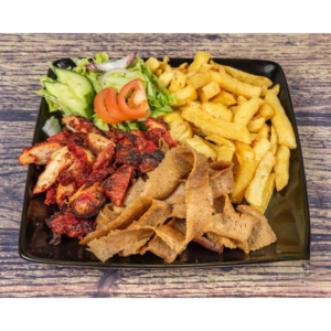 mixed meat and chips