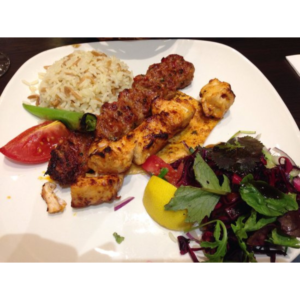 chicken shish or lamb shish with chicken donner