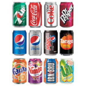 Can coke, pepsi, diest pepsi, 7up, tango