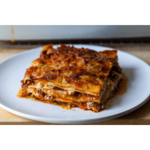 Homemade lasagne bolognese meat or vegetable