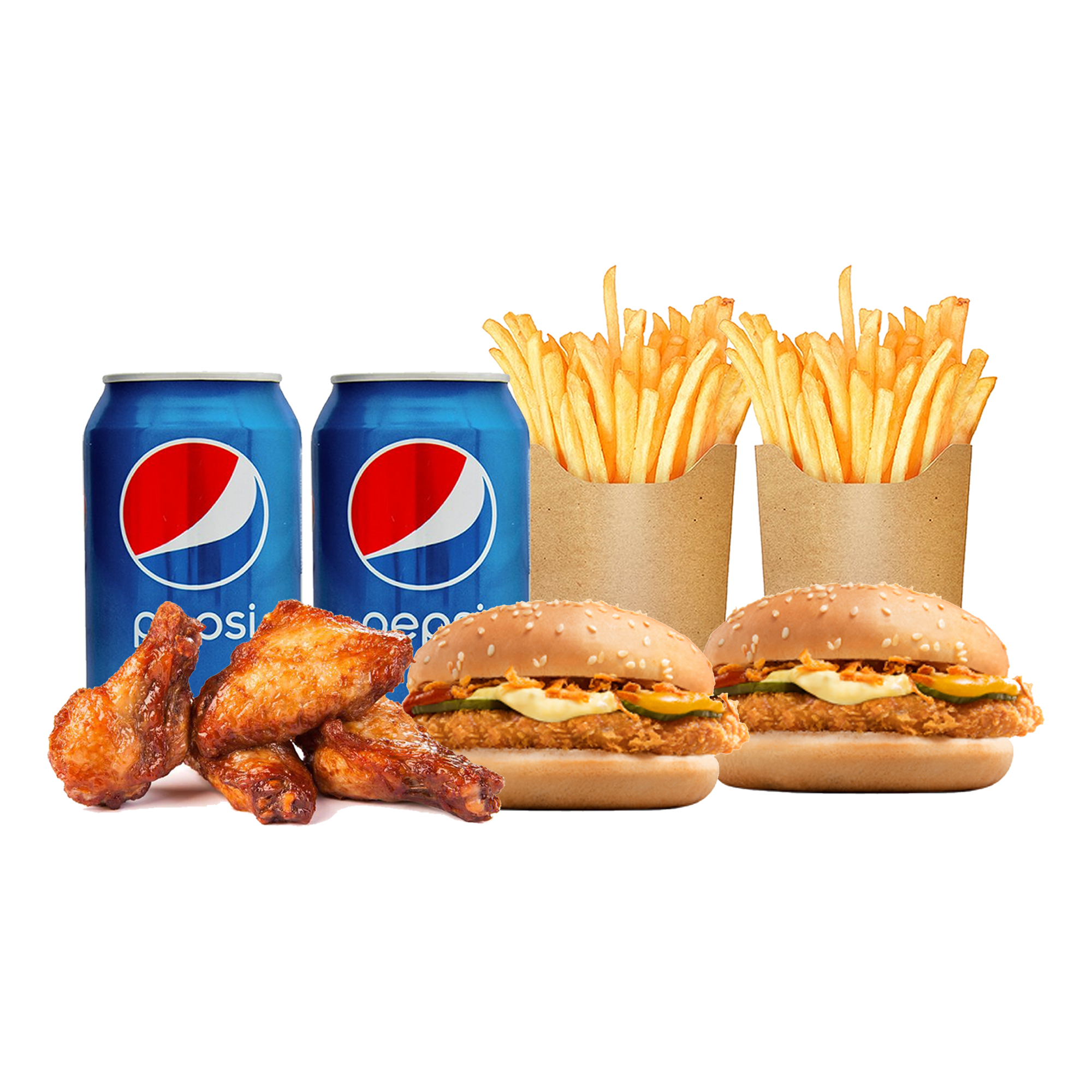 D #23: FILLET BURGER MEAL- 2 Person