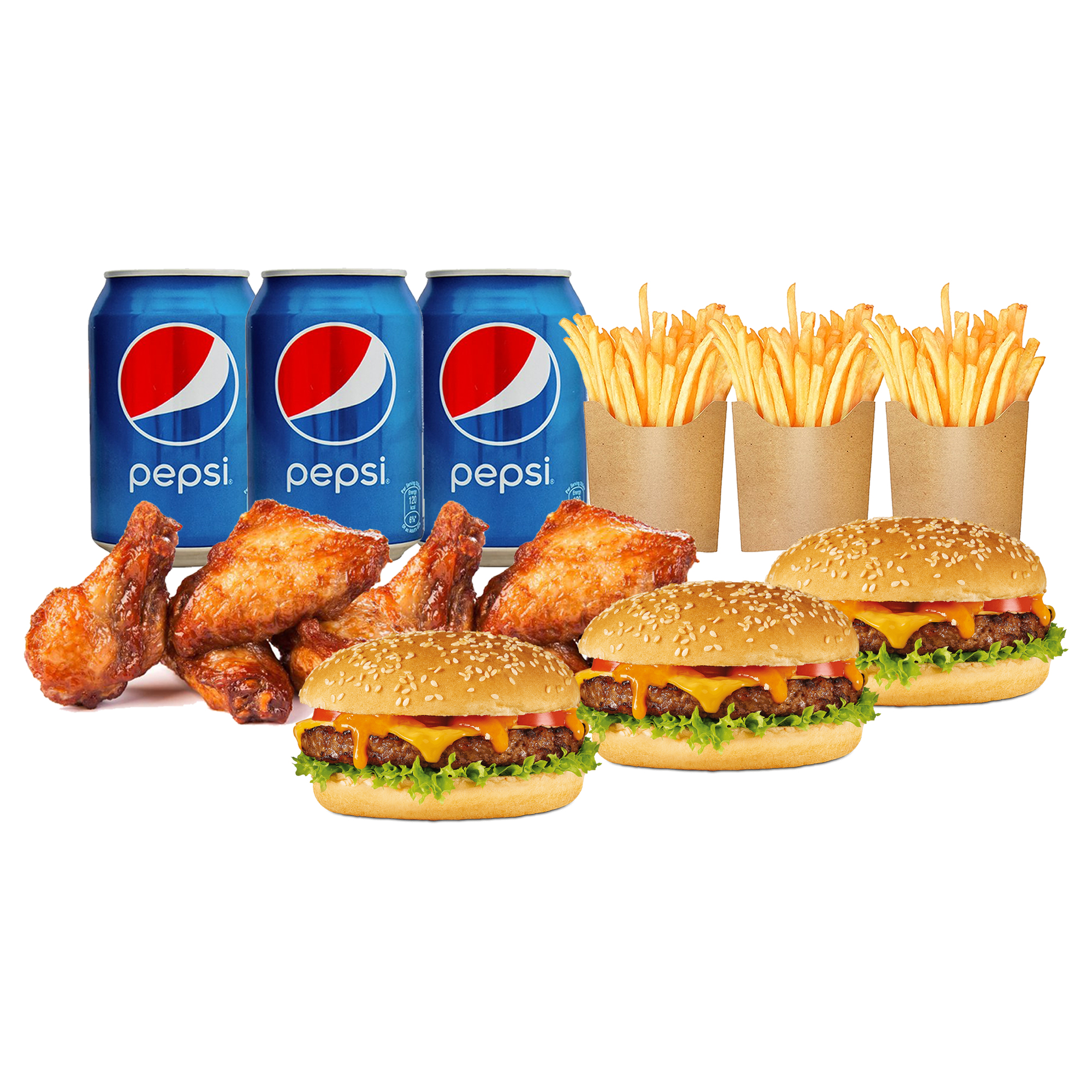 D #26: 3 QARTER POUNDER BURGER MEAL- 3 Person